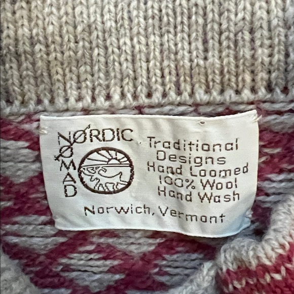 Vintage Nordic Nomad Granny Fair Isle Knit button Cardigan Sweater Vermont S/M - Picture 4 of 4